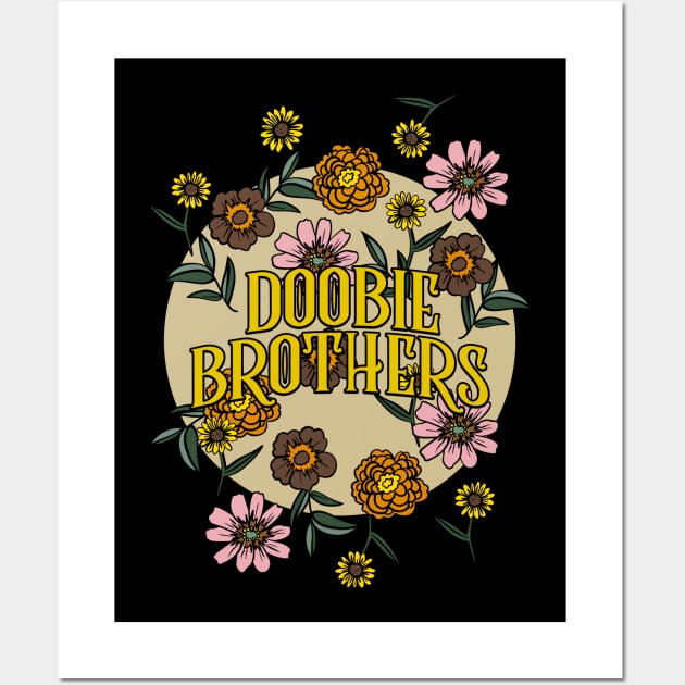 Doobie Brothers Name Personalized Flower Retro Floral 80s 90s Name Style Wall Art by Ancientdistant